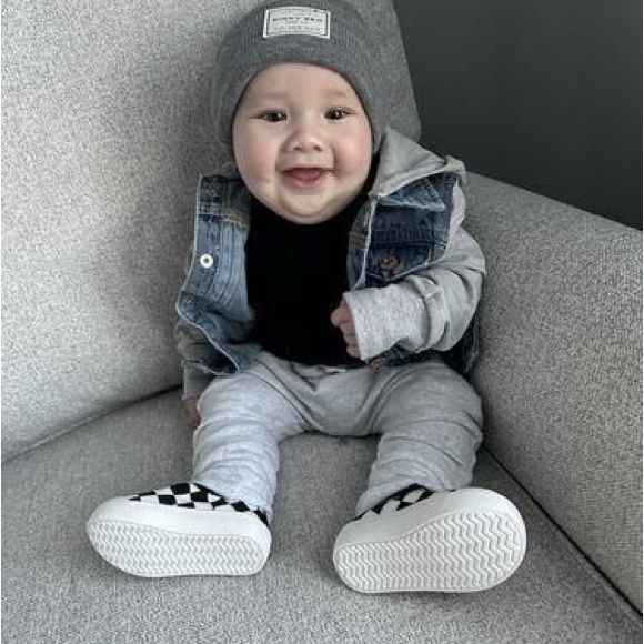 Little Bipsy Denim Jacket with Gray Hood - Picture 4 of 8